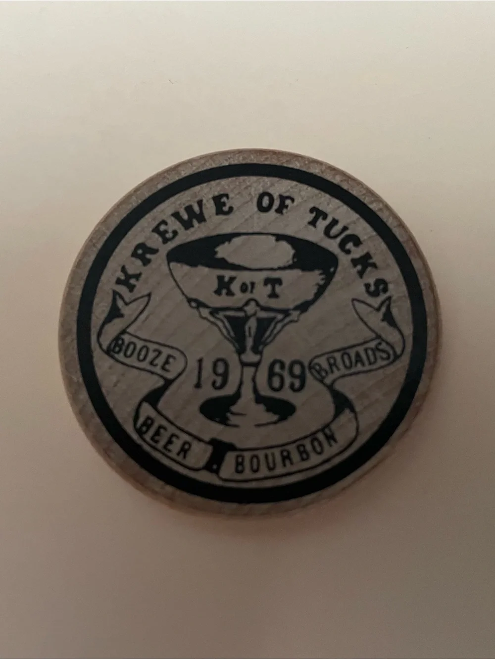 Krewe of Tucks Wooden Coin